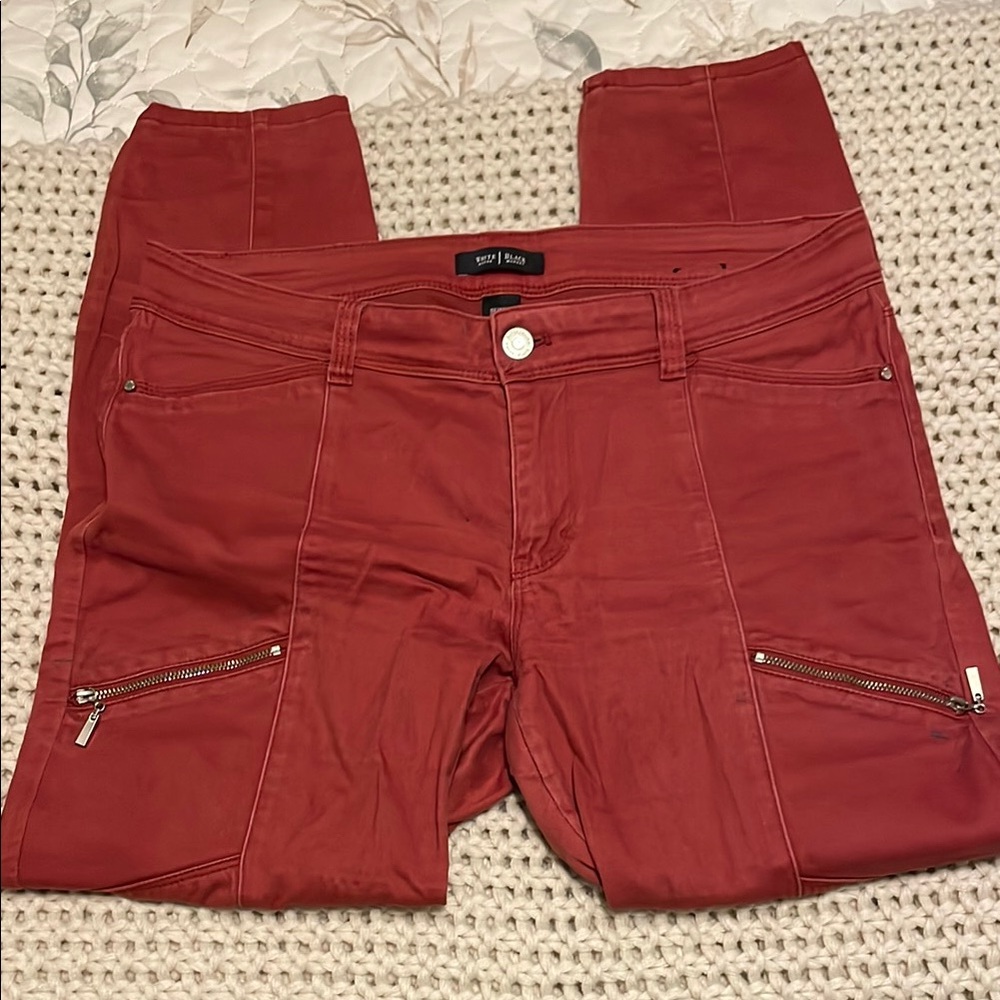 Red Zip Pocket Pants